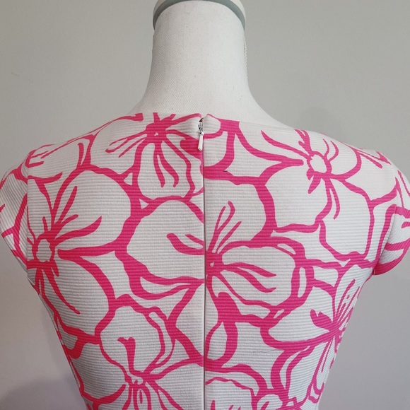 Lilly Pulitzer Pink and White Floral A-Line Dress - Picture 7 of 10